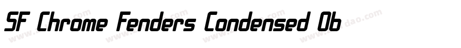 SF Chrome Fenders Condensed Oblique字体转换